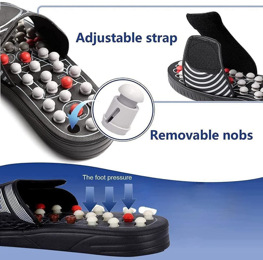 Acupressure and Magnetic Therapy Paduka Slippers for Men and Women